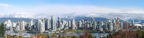 Skyline de Vancouver, ville hôte de la Coupe du monde 2026 au Canada